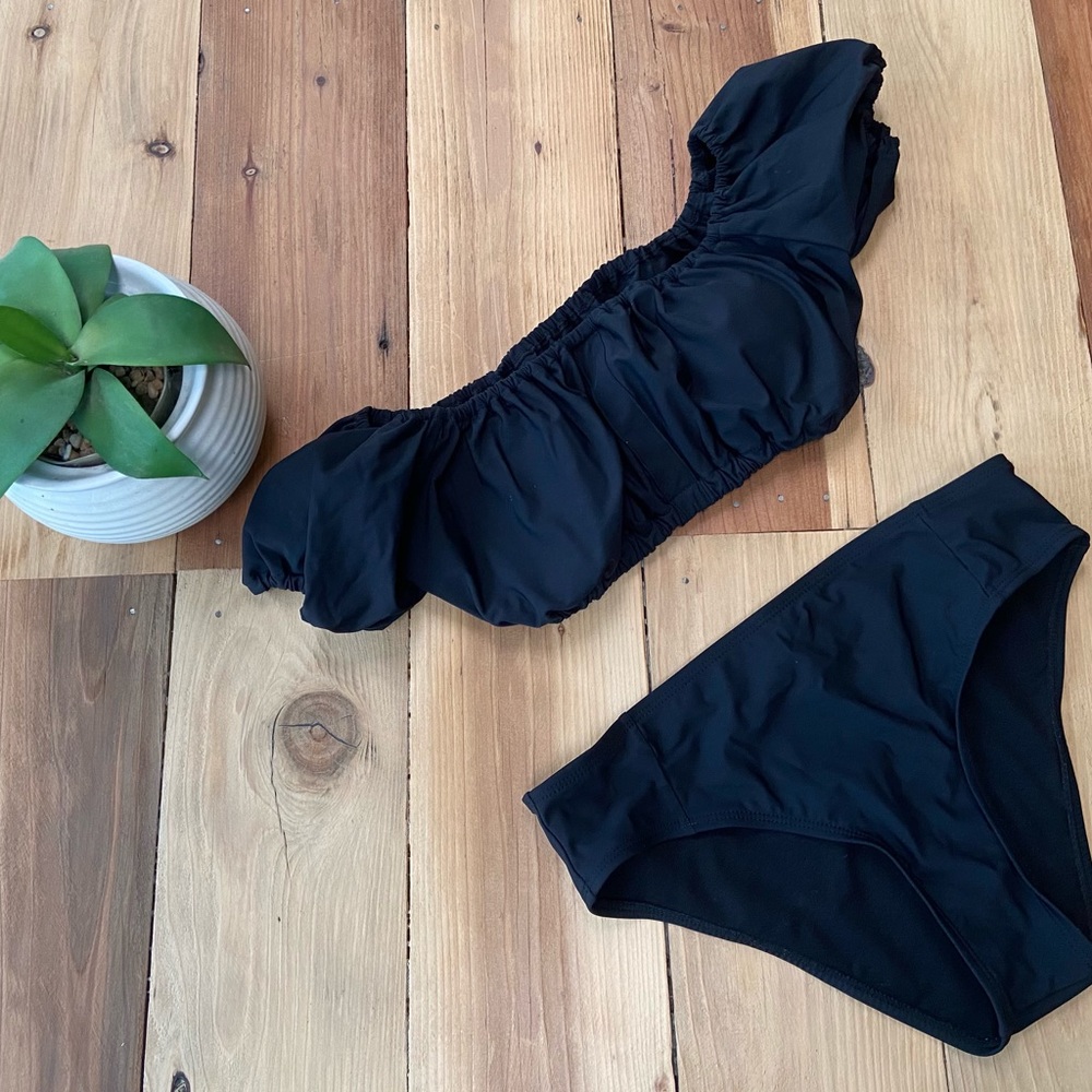 Roolee Marina west black off the shoulder suit